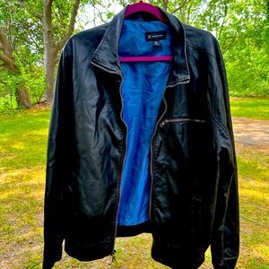 INC faux leather men’s coat,CL, worn only once